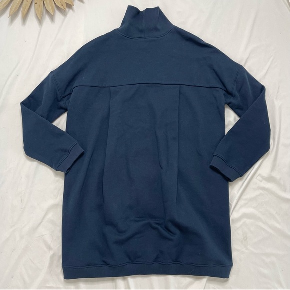 Tuckernuck Pomander Place Navy Blue Porter Mock Sweatshirt Pocket Dress Size XS - Picture 7 of 9
